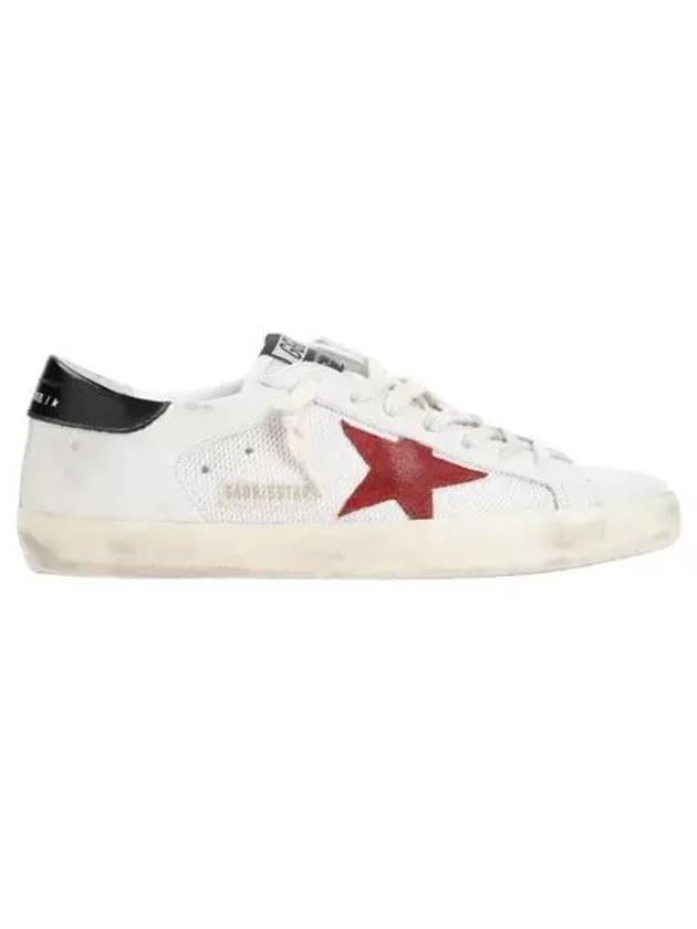 Superstar Distressed Suede-Trimmed Leather And Mesh Sneakers Off White - GOLDEN GOOSE - BALAAN 2