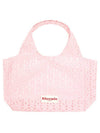 Flower Jacquard Shopper Tote Bag Light Pink - RHEEMIN - BALAAN 1