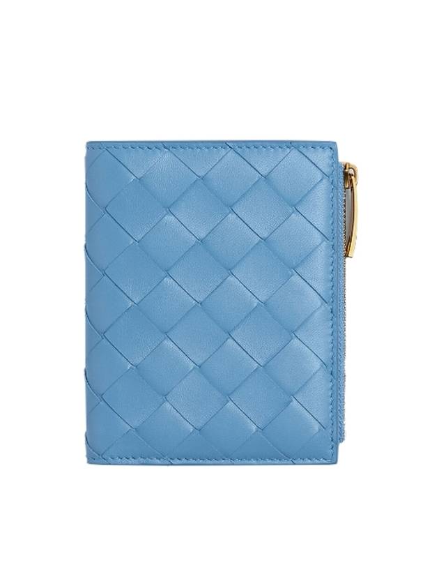 Intrecciato Zipper Small Half Wallet Windswept - BOTTEGA VENETA - BALAAN 1