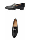 Paris Loafers Goatskin Palladium Noir - HERMES - BALAAN 5