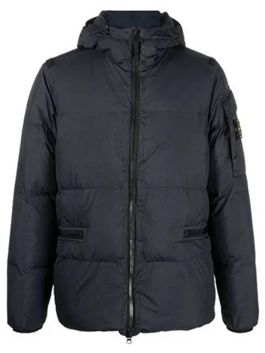 Men's Wappen Patch Crinkle Wraps Padding Navy - STONE ISLAND - BALAAN 2