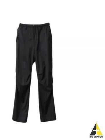 24 HARD TWIST POLYESTER SATIN LAMI AMINATE FIELD PANTS BLACK A24SP03SL laminate - AURALEE - BALAAN 1