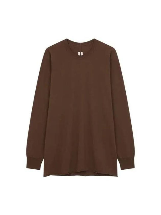 MEN Shibori Sleeve Roll Hem T-Shirt Brown 271042 - RICK OWENS - BALAAN 1