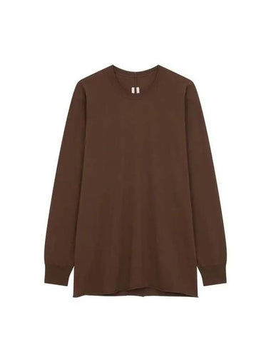 MEN Shibori Sleeve Roll Hem T-Shirt Brown 271042 - RICK OWENS - BALAAN 1