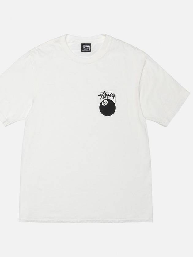 8-Ball Pigment Dyed Short Sleeve T-Shirt White - STUSSY - BALAAN 3