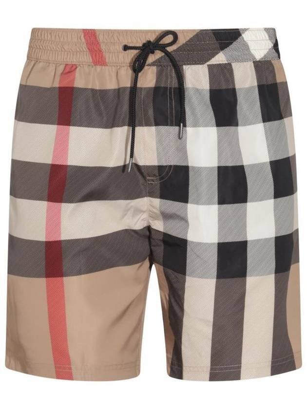 Check Swim Shorts Beige - BURBERRY - BALAAN 2