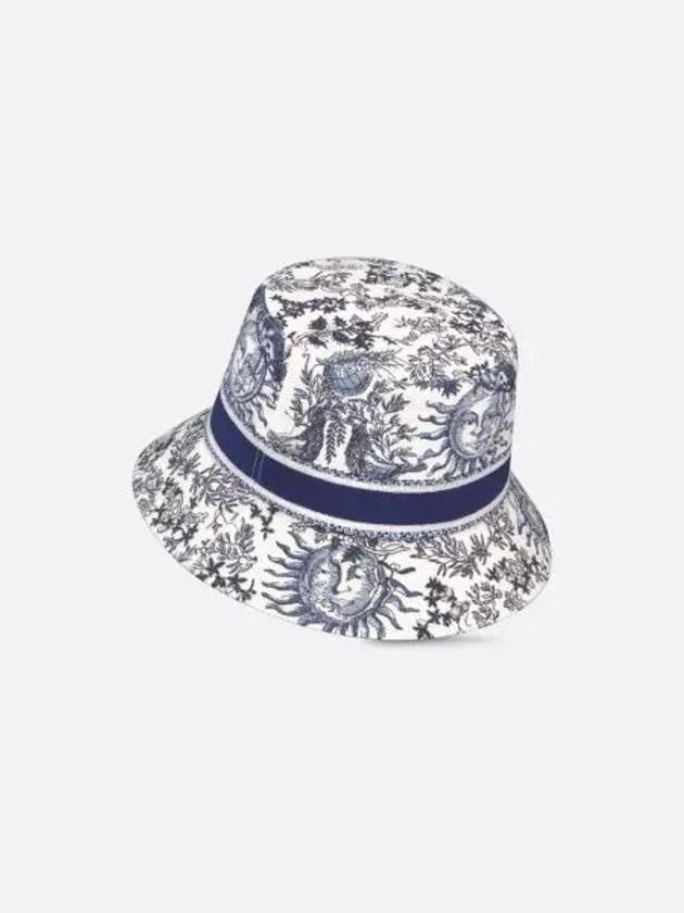 D Bobby Small Brim Bucket Hat White Navy - DIOR - BALAAN 4