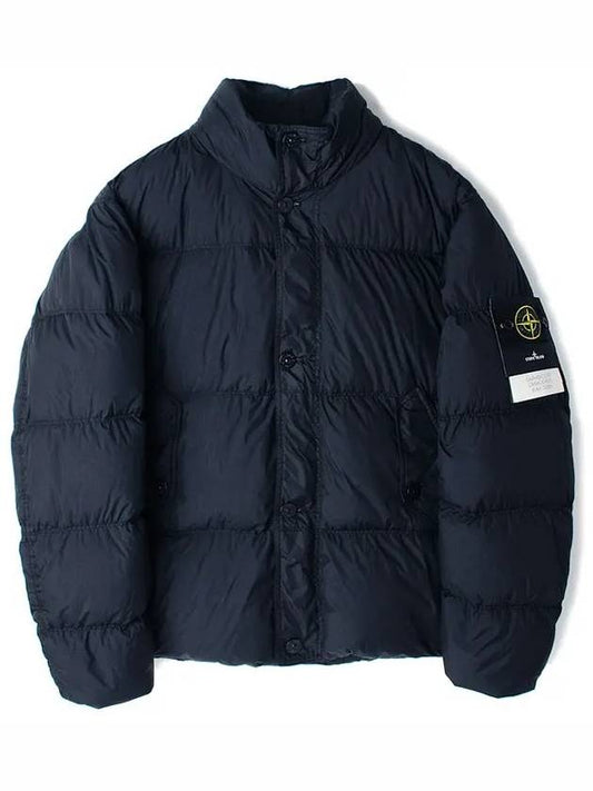 Garment Dyed Crinkle Reps Down Padding Navy - STONE ISLAND - BALAAN 2