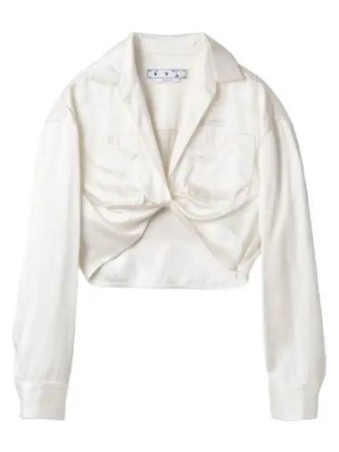 twist crop shirt white - OFF WHITE - BALAAN 1