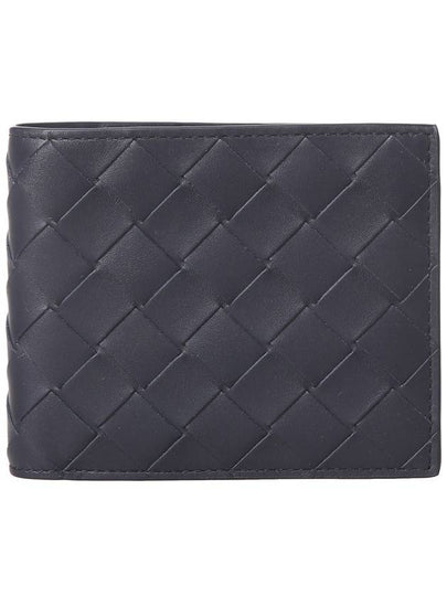 Intrecciato Leather Half Wallet Navy - BOTTEGA VENETA - BALAAN 2