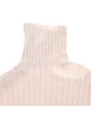 cutout high neck button cropped knit pink - BALMAIN - BALAAN.