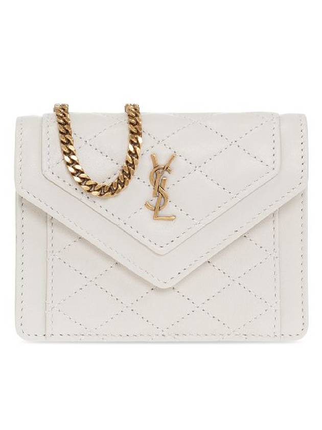 Women's Micro Gabi Lambskin Cross Bag White - SAINT LAURENT - BALAAN 1