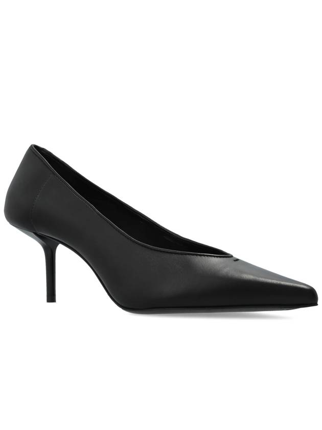 Max Mara Leather Heeled Shoes, Women's, Black - MAX MARA - BALAAN 4