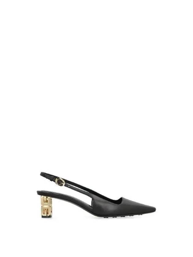 G Cube Leather Slingback Heel Black - GIVENCHY - BALAAN 2