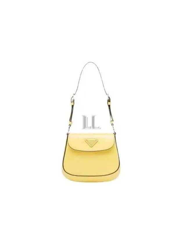 Cleo Brushed Leather Mini Shoulder Bag Yellow - PRADA - BALAAN 2