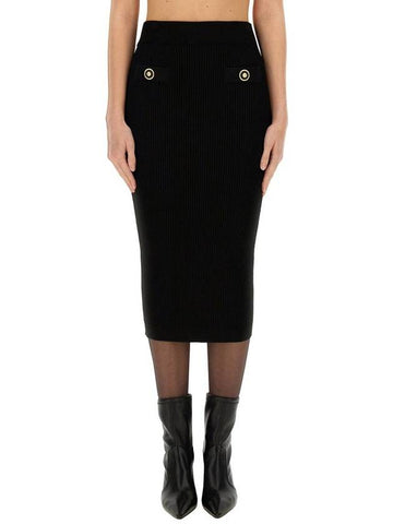 Balmain Knitted Midi Skirt - BALMAIN - BALAAN 1