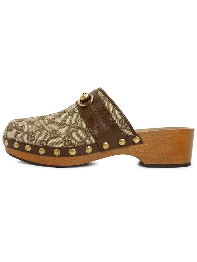 Horsebit GG Canvas Slippers Beige - GUCCI - BALAAN 5