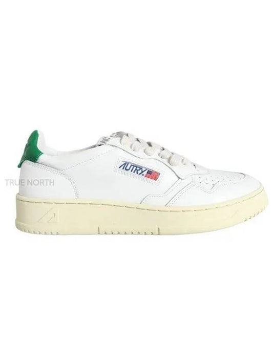 Medalist Green Tab Leather Low Top Sneakers White - AUTRY - BALAAN 2