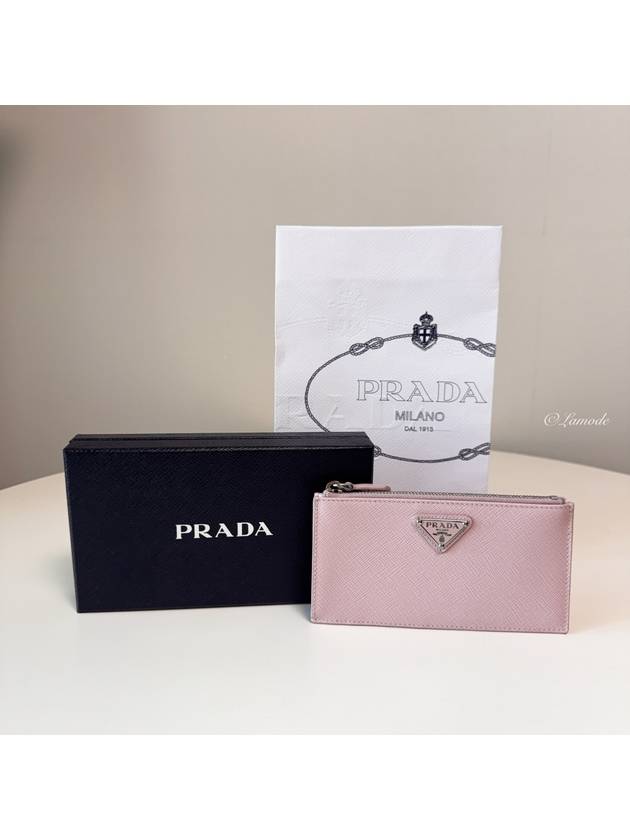 Saffiano Leather Card Wallet Alabaster - PRADA - BALAAN 2