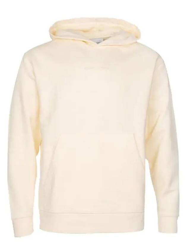 Embroidered logo brushed hoodie ecru JM00326KM0020 - MAISON KITSUNE - BALAAN 1