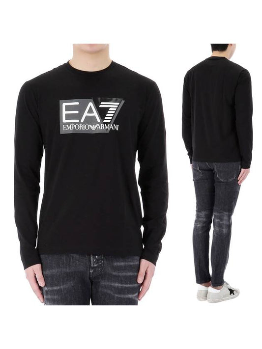 Logo Long Sleeve T-Shirt Black - EMPORIO ARMANI - BALAAN 2