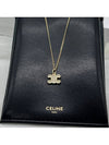 Triomphe Rhinestone Brass Crystal Necklace Gold - CELINE - BALAAN 5