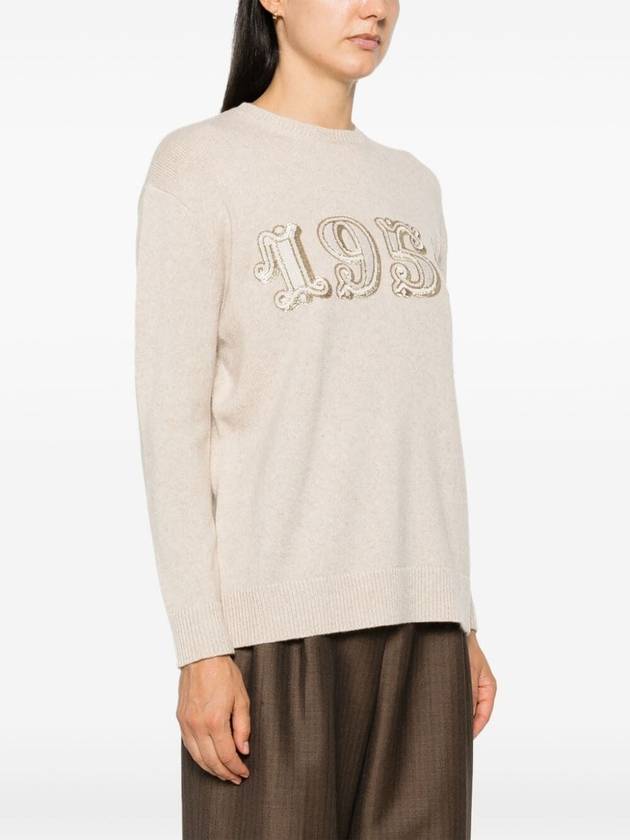 Plata crew neck knit top beige - MAX MARA - BALAAN 3