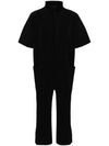 Pleated Zip-Up Jumpsuit Black - ISSEY MIYAKE - BALAAN 1