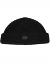 Face Logo Knit Beanie Black - ACNE STUDIOS - BALAAN 3