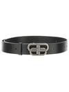 Balenciaga Bb Extra 40 Leather Belt Black - BALENCIAGA - BALAAN 1