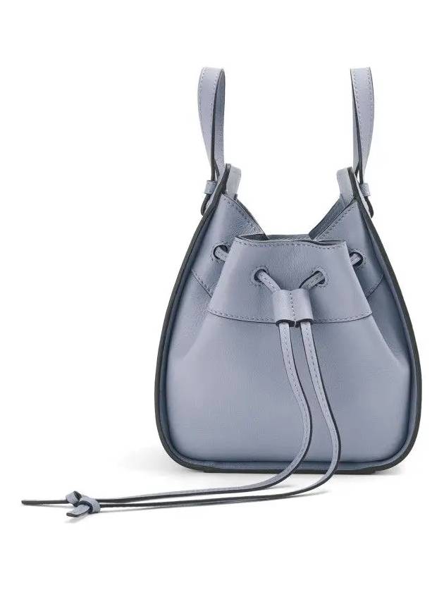 Classic Calfskin Drawstring Mini Hammock Bag Atlantic Blue 0010640316 - LOEWE - BALAAN 3