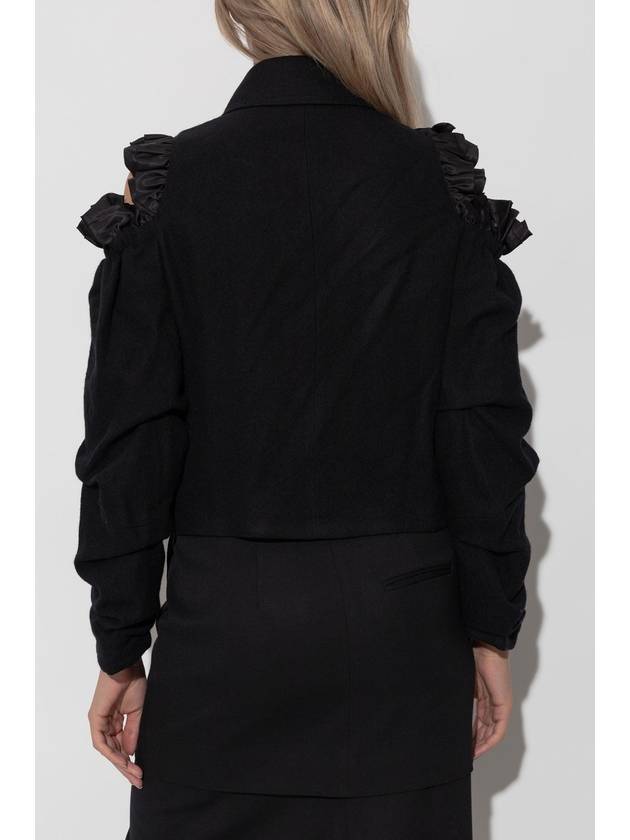 Comme Des Garçons Noir Kei Ninomiya Double-breasted Jacket With Slits, Women's, Black - COMME DES GARCONS - BALAAN 4