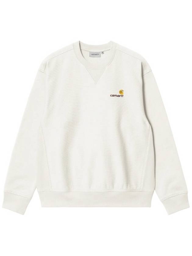 American Script Cotton Blend Sweatshirt Beige - CARHARTT WIP - BALAAN 2