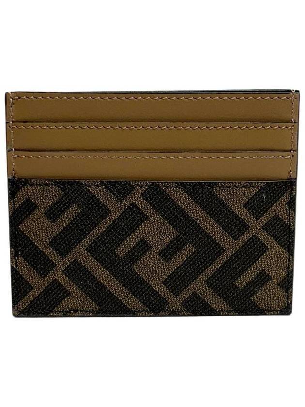 23FW FF Brown Fabric Card Wallet 7M0164 - FENDI - BALAAN 2