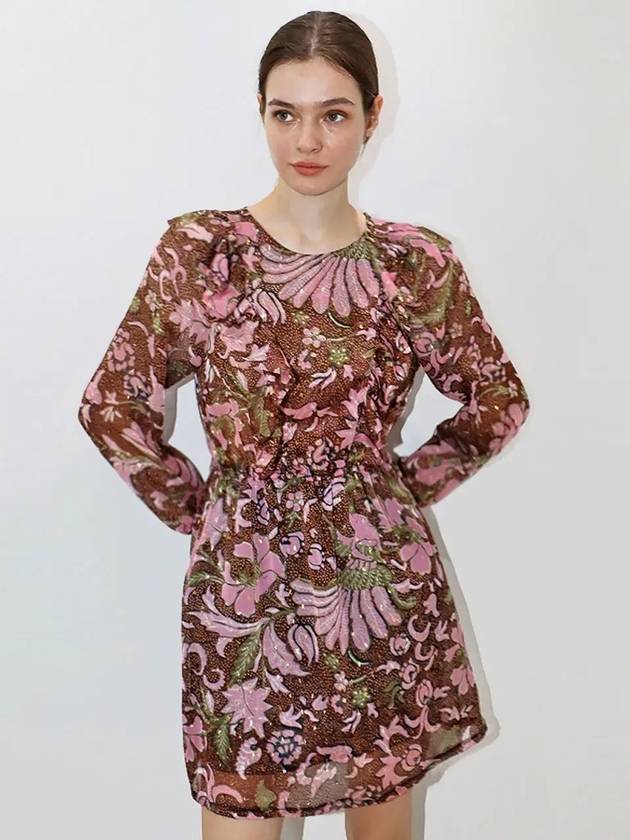 Paisley Dress Brown - DAMAGE MNEMONIC - BALAAN 2