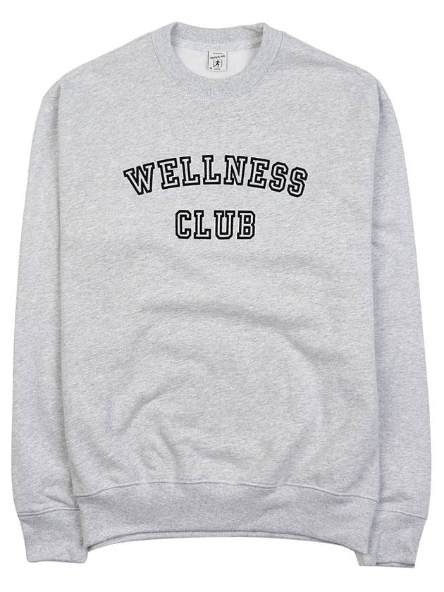 Wellness Club Man to Man WELLNESS CLUB FLOCKED CREWNECK GRAY BLACK - SPORTY & RICH - BALAAN 1