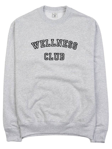 Wellness Club Man to Man WELLNESS CLUB FLOCKED CREWNECK GRAY BLACK - SPORTY & RICH - BALAAN 1