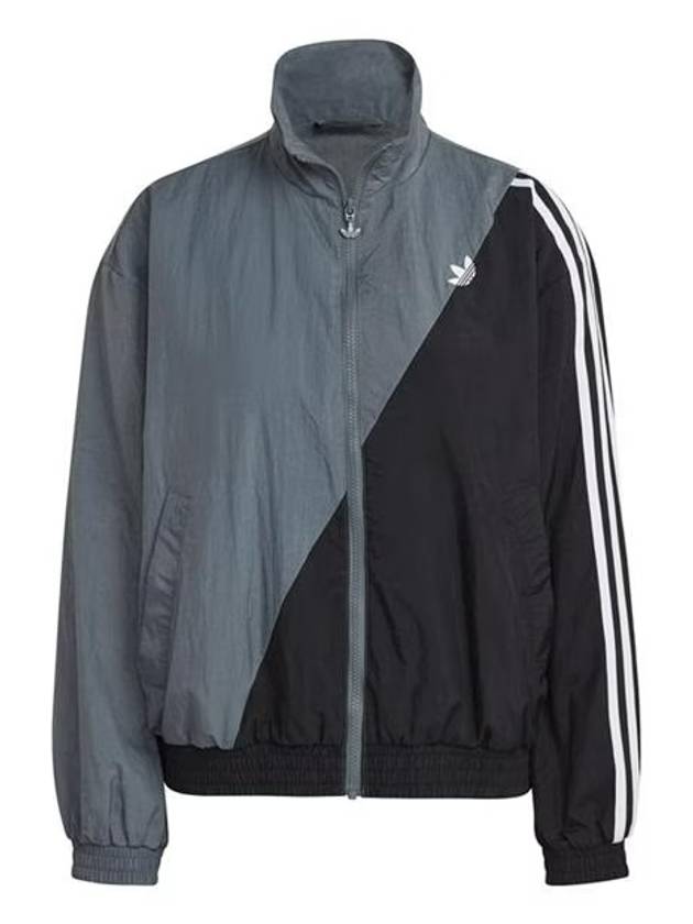 Adicolor Sliced Trefoil Zip-Up Jacket Blue Black - ADIDAS - BALAAN 3