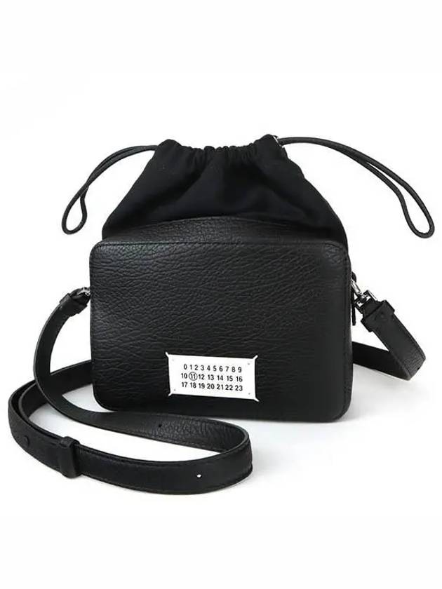 Logo Patch Leather Bucket Cross Bag Black - MAISON MARGIELA - BALAAN 2