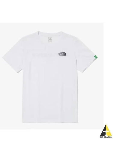 The North Face KIDS Edgewater Short Sleeve Round Tee NT7UP07V WHT - THE NORTH FACE - BALAAN 1