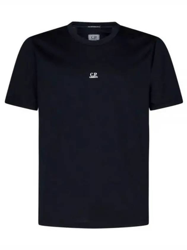 70/2 Mercerized Jersey Logo Short Sleeve T-Shirt Navy - CP COMPANY - BALAAN 2