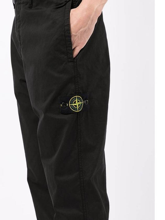 Wappen Patch Straight Pants Black - STONE ISLAND - BALAAN 1