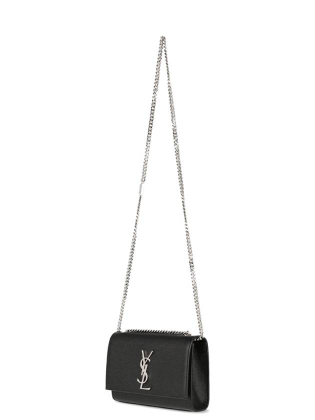 Kate Small Chain Bag In Grain de Poudre Leather Black - SAINT LAURENT - BALAAN 5