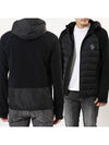 Men's Grenoble Logo Hooded Padded Cardigan Black - MONCLER - BALAAN 2