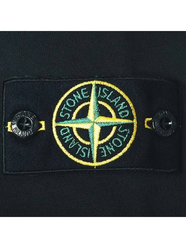 Logo Patch Drawstring Hoodie Charcoal - STONE ISLAND - BALAAN 5