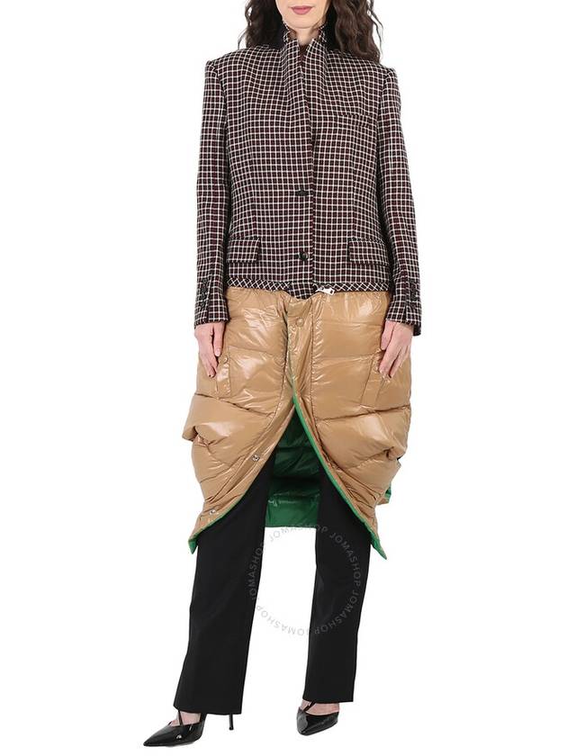 Check Wool Blazer Vest Padded Green - BURBERRY - BALAAN 3