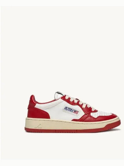 Women's Medalist Bi-Color Low-Top Sneakers Red - AUTRY - BALAAN 2