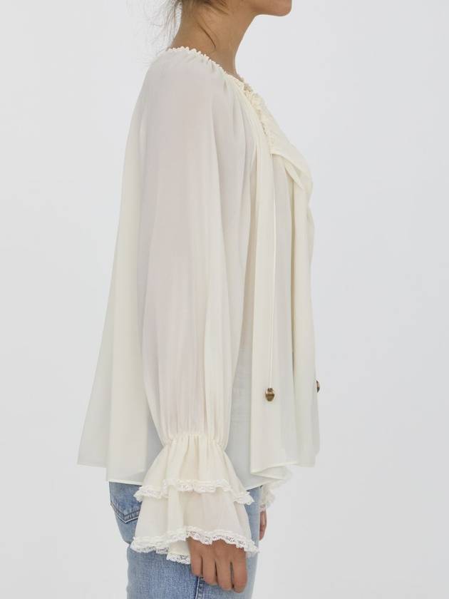 Gathered top in silk - CHLOE - BALAAN 3