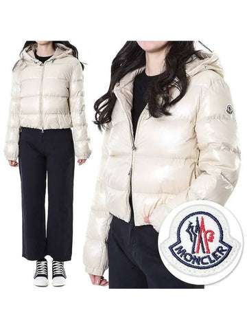 BAYARD logo patch goose down women s short hood padding 1A00083 5963V 268 - MONCLER - BALAAN 1