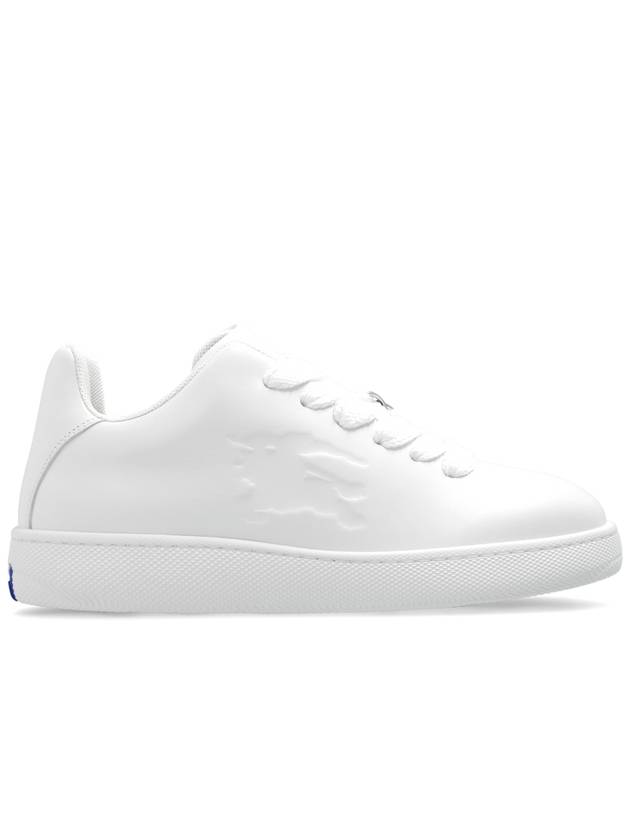 Debossed Logo Leather Low Top Sneakers White - BURBERRY - BALAAN 2